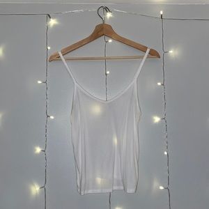 AE Ribbed Loose White Cami
